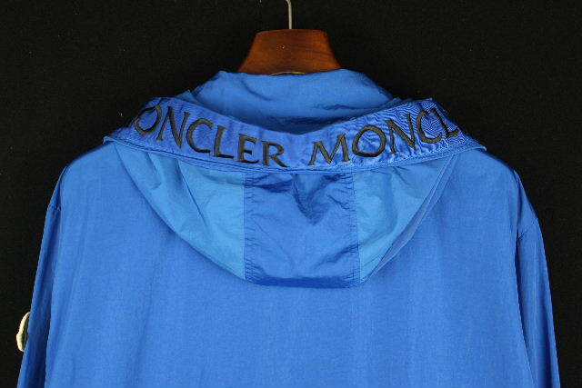 美品 55 モンクレール MONCLER モンクラー ナイロン パーカー ブルー 青 SCIE　４　メンズ ブルゾン ジャケット I537_画像4