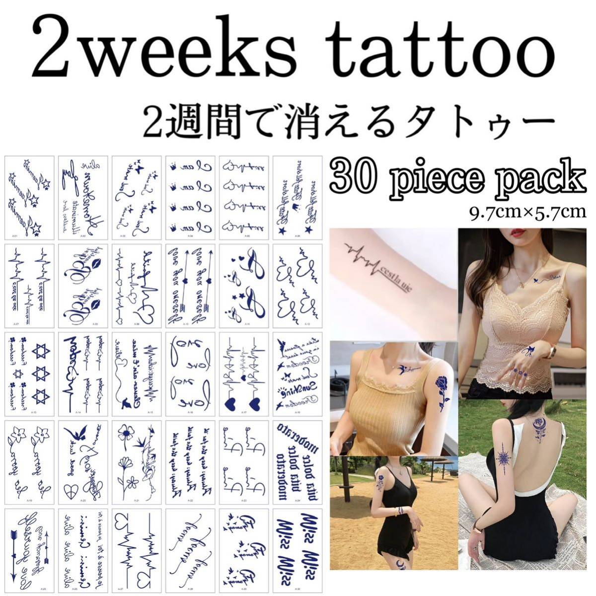 【A】ミニジャグアタトゥー30枚セット 2週間で消えるタトゥー イベント タトゥーシール_画像1