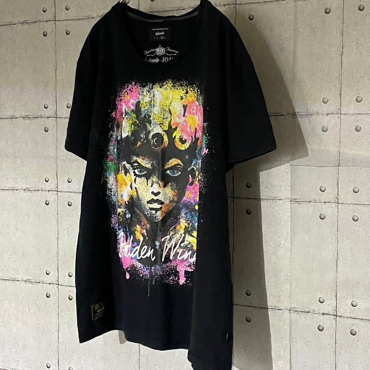 glamb×ジョジョ ジョルノジョバーナ　Tシャツ　サイズ3(L) ブラック トップス