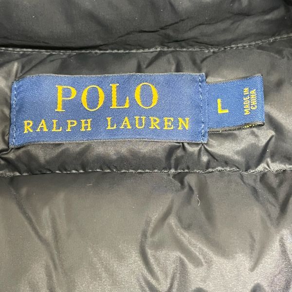 E3090 RALPH LAUREN／ラルフ ローレン ダウンベスト メンズ L 黒_画像2