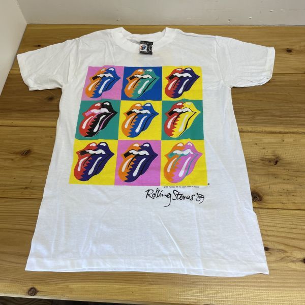 E4067[ unopened contains ] Rolling Stones| low ring Stone z America Tour T-shirt summarize 1989 size :L