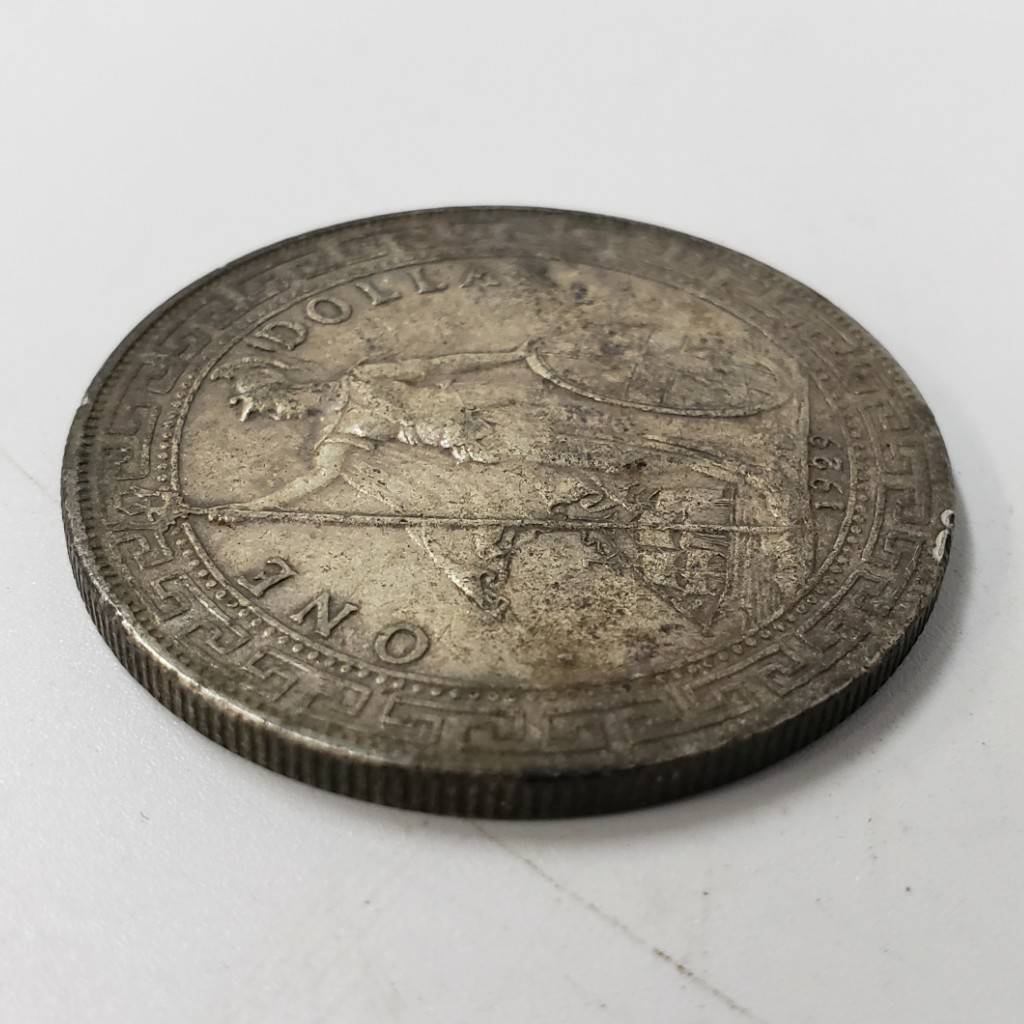 M7573(061)-531/SK3000　古銭 イギリス貿易銀 壹圓 1929 ONE DOLLAR 重量：約26.88g ※詳細不明・真贋不明_画像5