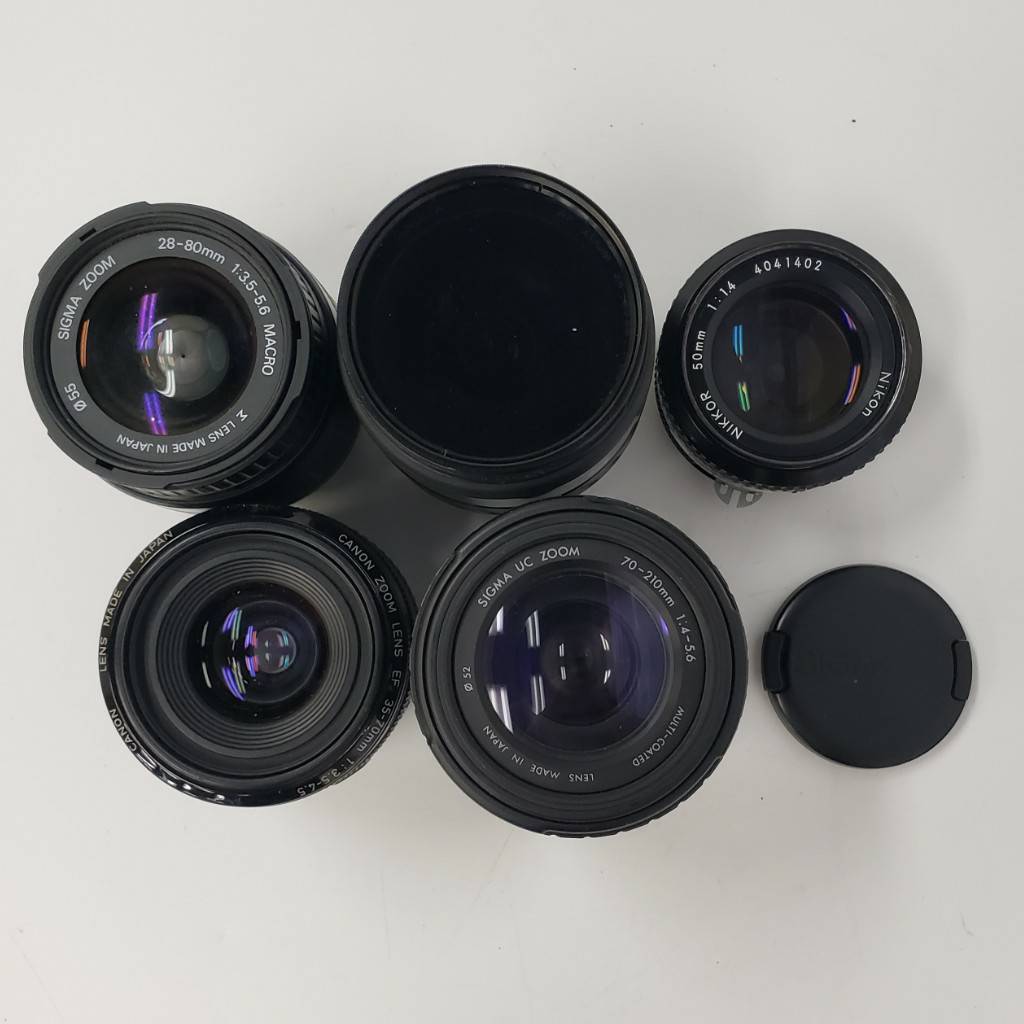 M061(10000)-582　カメラ・レンズまとめ　約10㎏　Canon　キャノン　OLYMPUS　PENTAX　ペンタックス　Nikon　ニコン　他　状態様々_画像9
