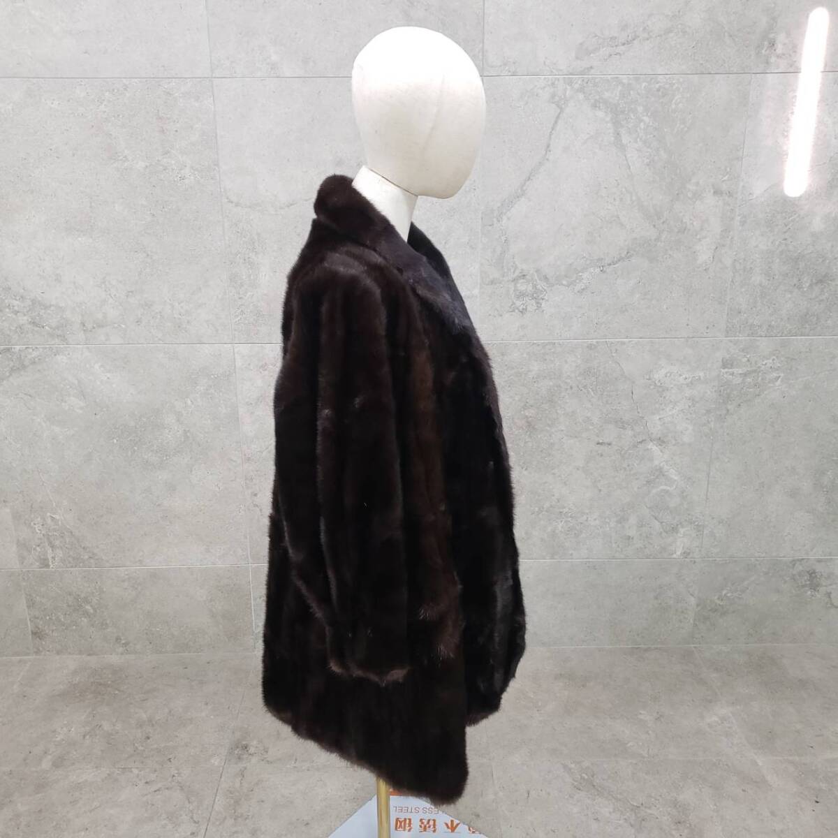 M2359(054)-598/KR3000　毛皮 ミンク コート Hi-fashion greal Lake Fur ファーコート 茶 ブラウン系 レディース ファッション　_画像4