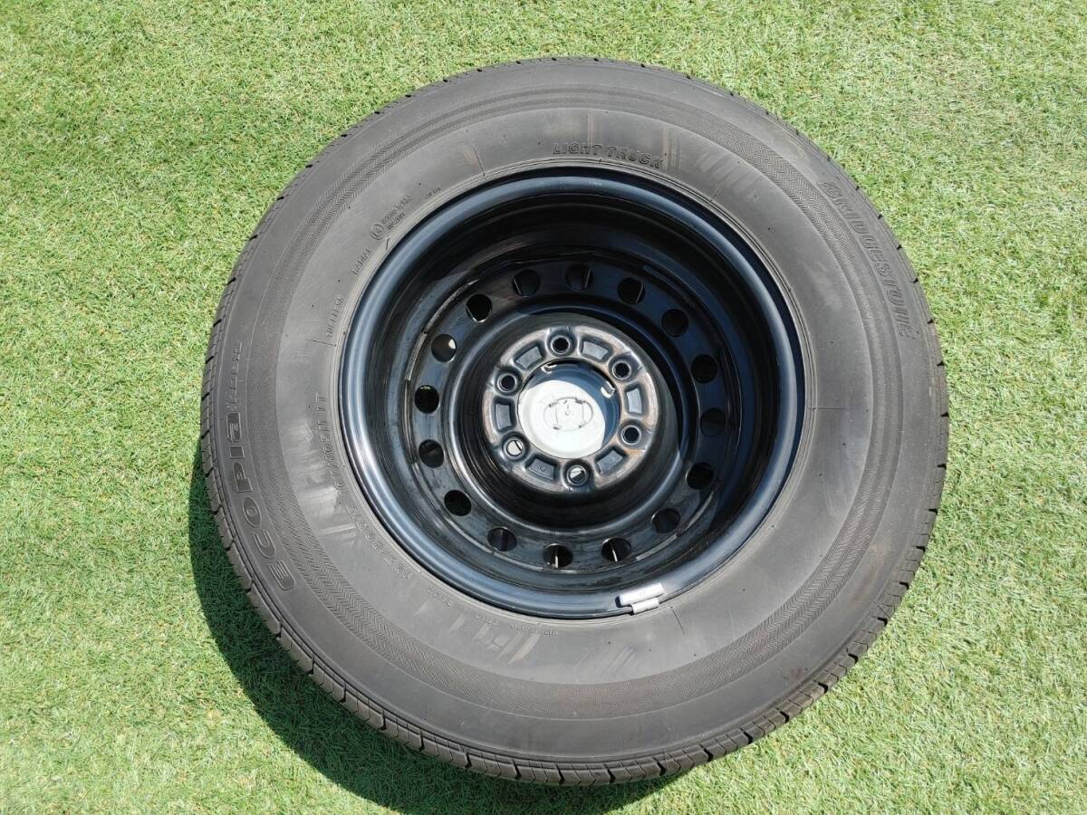 【中古】TOYOTA/トヨタ/ハイエース/15×6j/PCD139.7/15インチ/6H/ハブ106mm/鉄チン/ホイール/4本セット_画像9