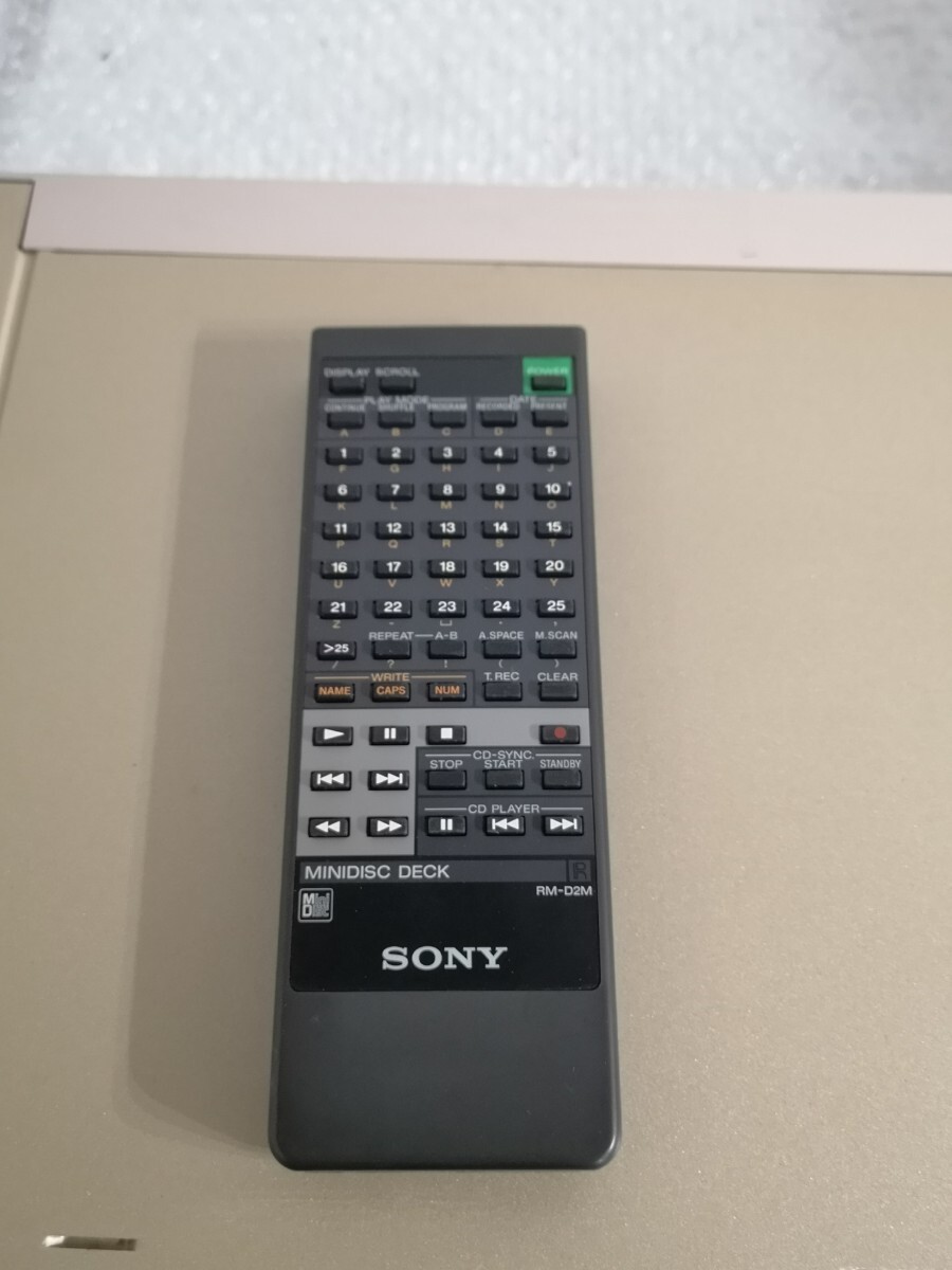 SONY MDS-JE630 MD DECK remote control attaching used 