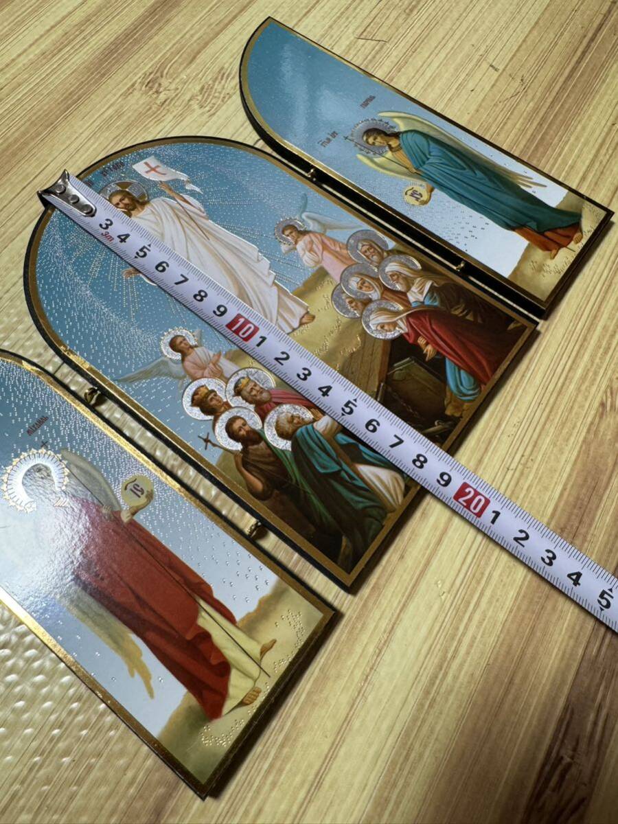 ロシア正教会のイコン、新品、ハリストスと聖人画、大変綺麗です！！ロシア直輸入品！！_画像7