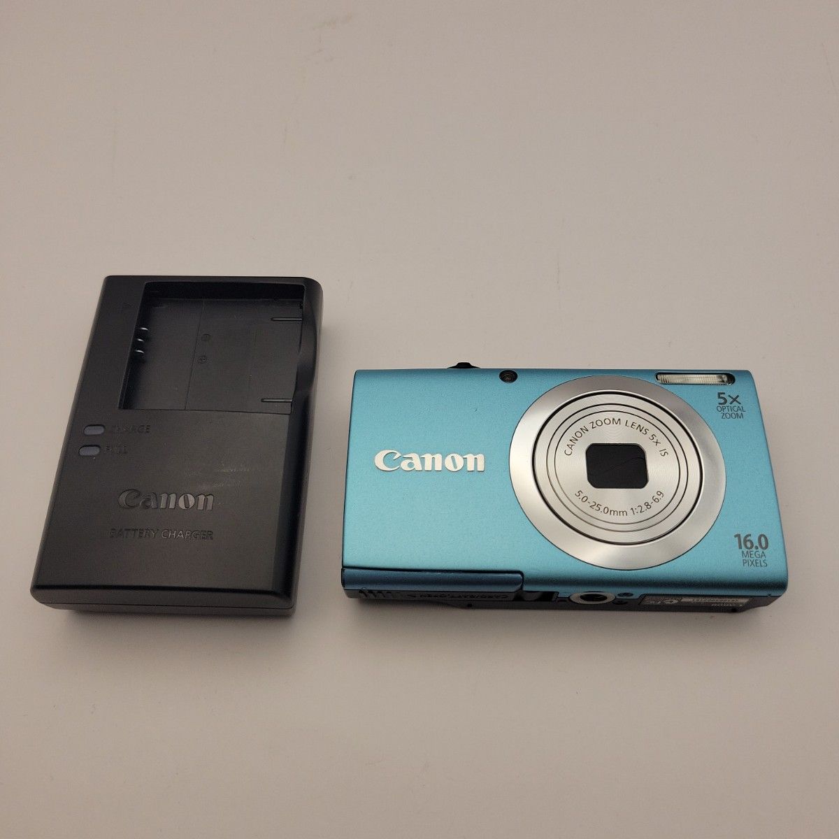 【美品・完動品】Canon　キャノン　パワーショット A2400 IS　デジカメ　ブルー　コンデジ