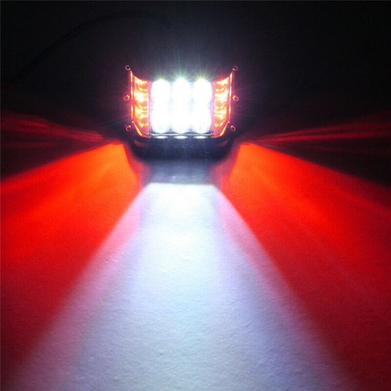 【保証付】【送料520円】驚異の12LED 汎用LEDライト 防水 作業灯 ワークライト バイク オフロード リフレクター フォグライト フォグランプ_画像3