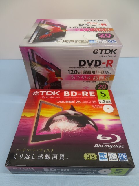  нераспечатанный /25 шт. комплект *TDK ①BD-RE/5PACK ②DVD-R/20PACK Blu-ray/DVD диск 94600*!!