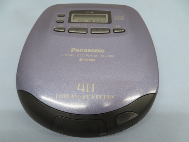 ●●Panasonic SL-S480 CDプレーヤー パナソニック ポータブル オーディオ機器 イヤホン/電池付き 動作品 94231●●！！の画像2