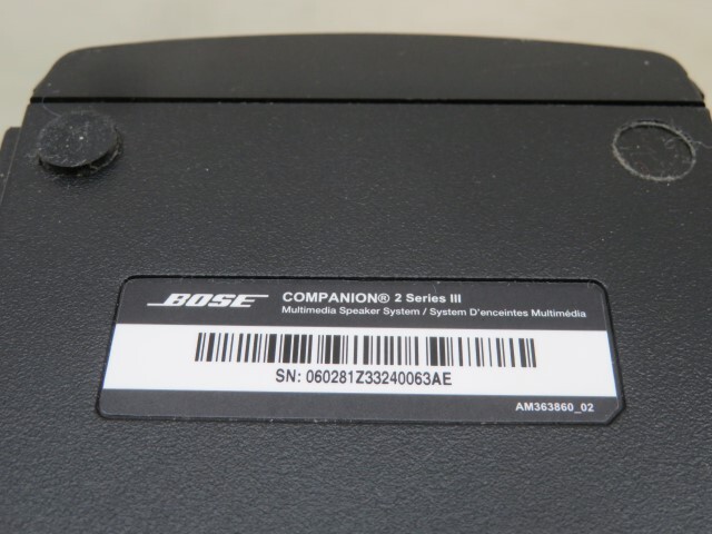 ★BOSE Companion2 seriesⅢ マルチメディアスピーカーシステム ボーズ コンパニオン2シリーズ3 アダプター/AVケーブル付 動作品 94628★！_画像7