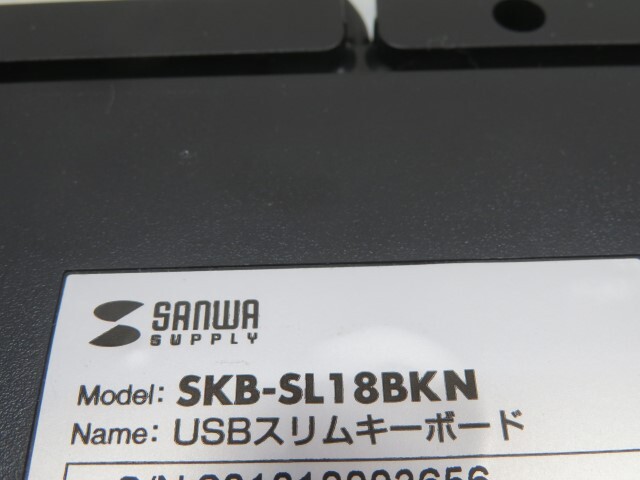 ★SANWA SUPPLY SKB-SL18BKN USBスリムキーボード サンワサプライ PC用品 動作品 94717★！！_画像7