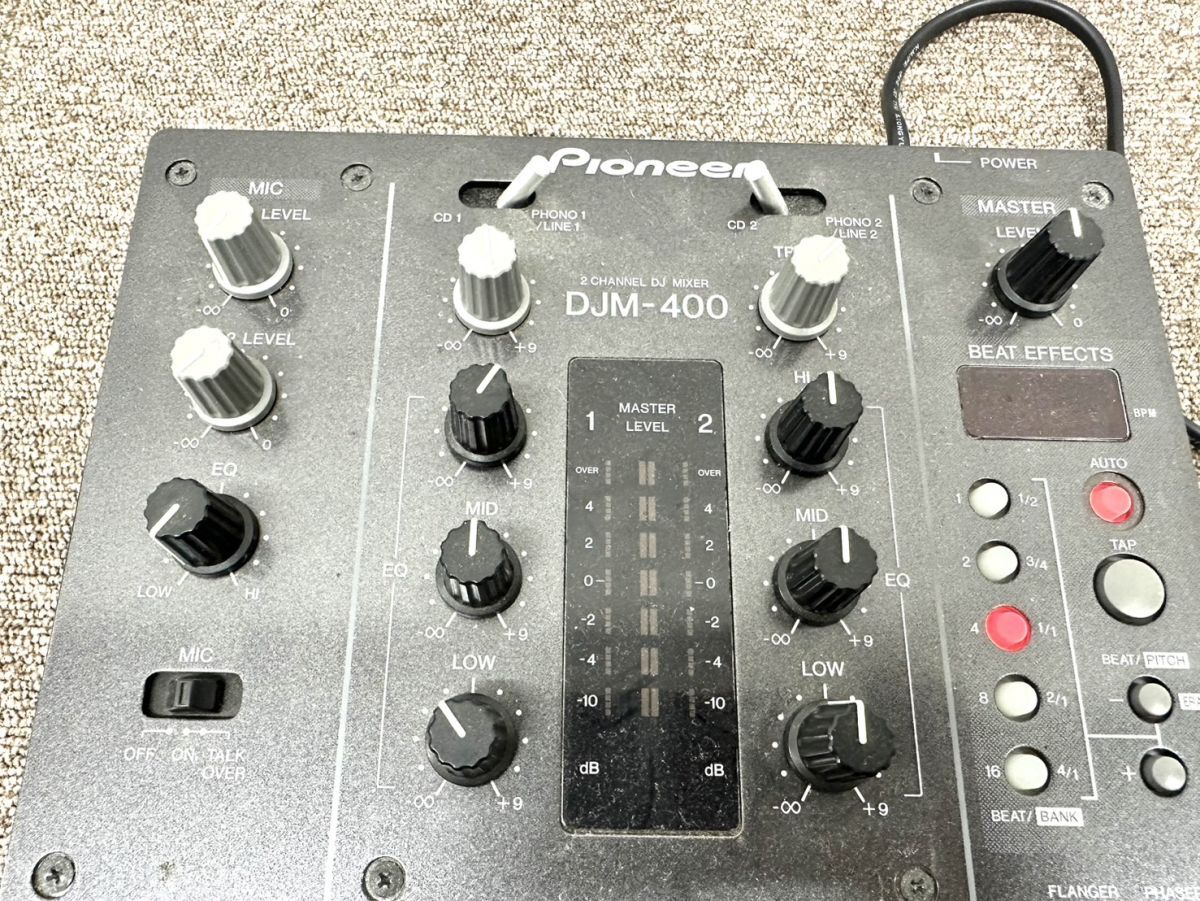 G020-G13-159 Pioneer Pioneer 2 канал DJ миксер DJM-400 2008 год производства электризация подтверждено 