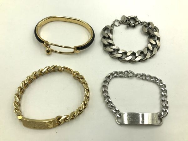 T857 まとめ ◎ PLAYBOY / CRETA など アクセサリー まとめ売り 6点セット ネックレス ブレスレット シルバー ゴールド レディース メンズの画像2