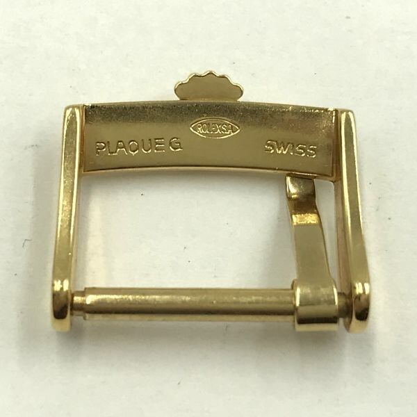 T810-I48-869★ ROLEX ロレックス PLAQUEG 尾錠 約1.9×1.8cm 幅約16mm 腕時計 アクセサリー ゴールド バックル ⑧の画像3