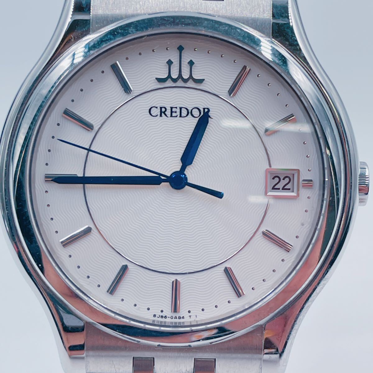 4A144 SEIKO セイコー 腕時計 CREDOR クレドール 8J86-7A00 白文字盤 元箱付 取説付 クォーツ_画像6