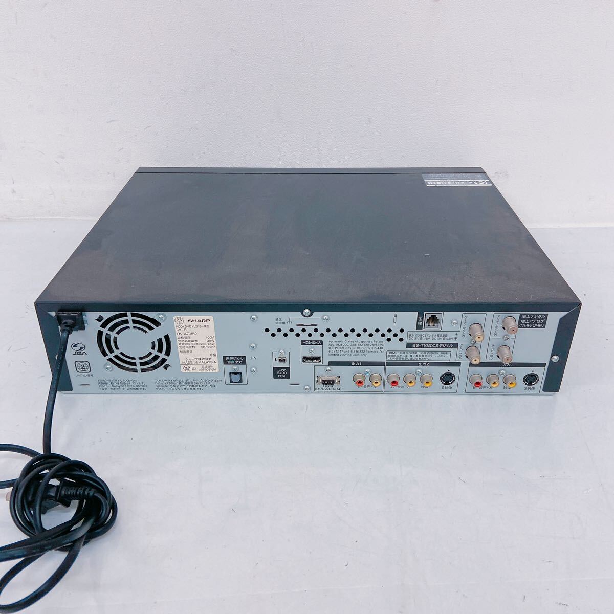 5C018 SHARP シャープ AQUOS アクオス DVDレコーダー HI-VISION RECORDER ハイビジョンレコーダー DV-ACV52 _画像3