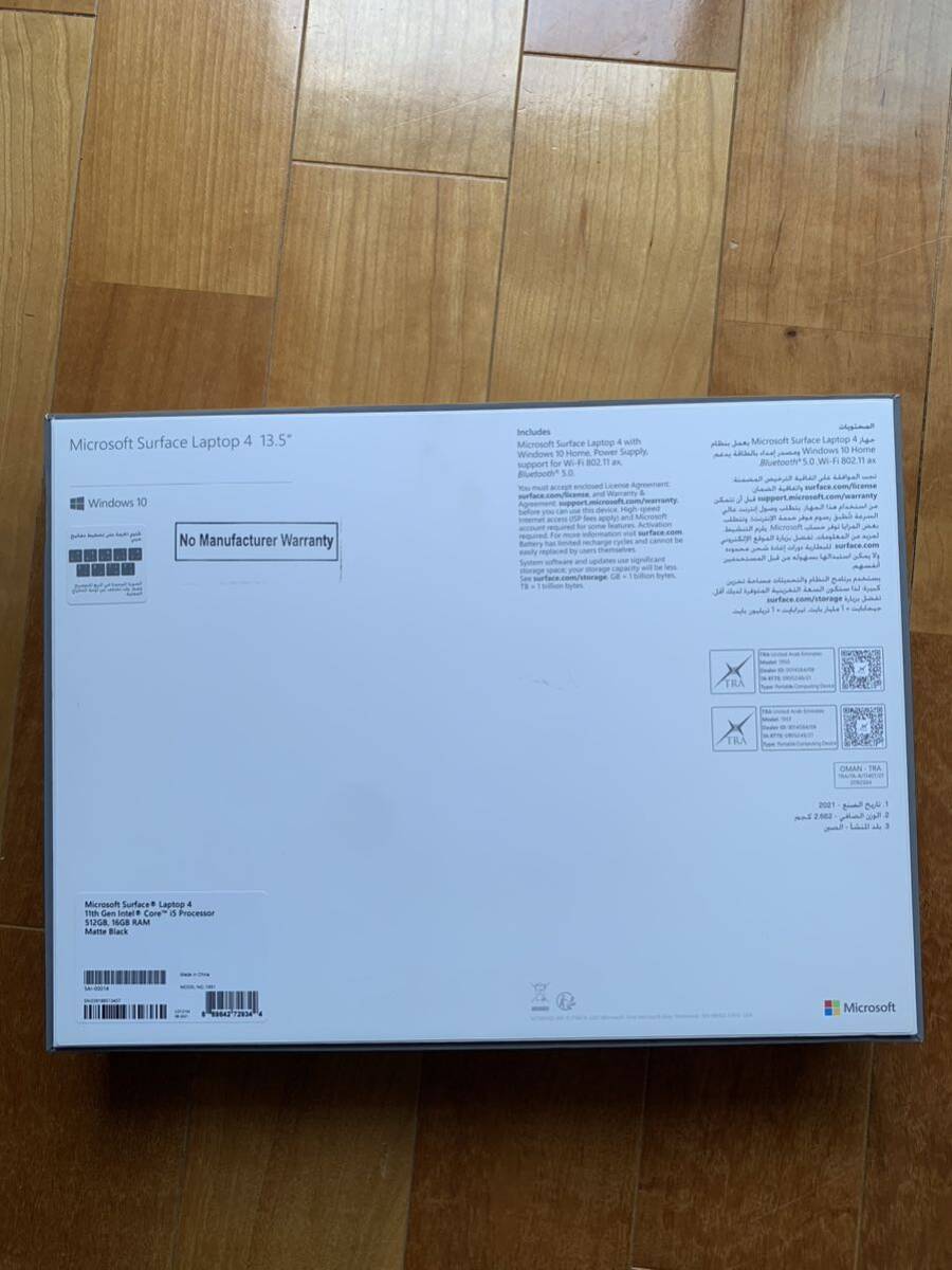 Microsoft Surface Laptop 4 13.5 дюймовый 11th Gen Corei5 16GB 512GB[ не использовался ] номер :sf002