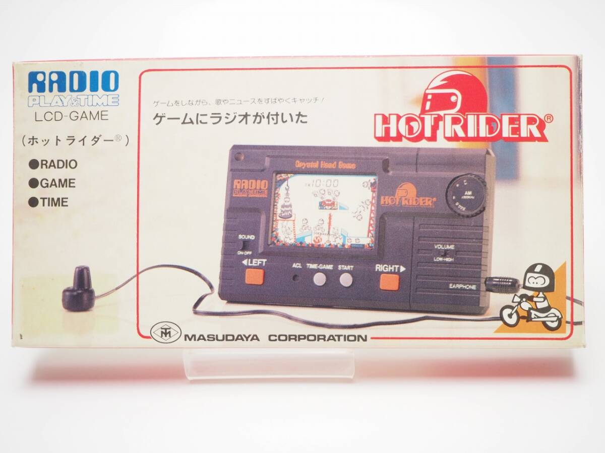  dead stock increase rice field shop corporation hot rider AM radio Play & time body / box / inside box / instructions / earphone / vinyl sack attaching LCD game 