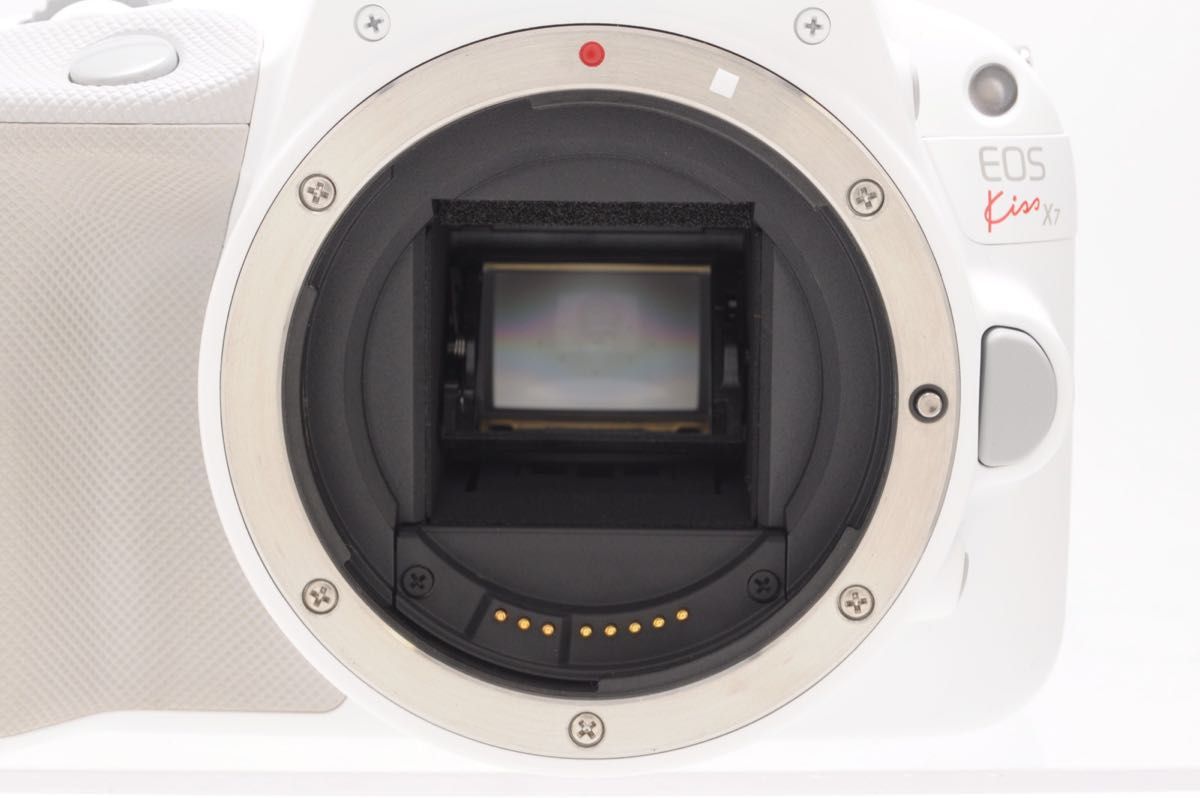 極上美品 Canon キヤノン Eos Kiss X7 ホワイト ダブルズームレンズセット SD(32GB)カード付 1ヶ月保証