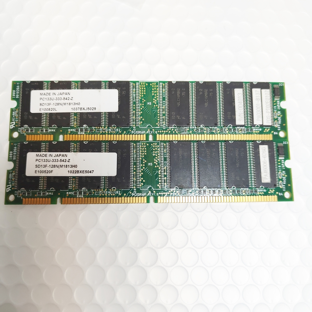 【送料無料】 SDRAM PC133 256MB (128MB x 2枚) デスクトップ用【動作確認済】管理番号MM024_画像1