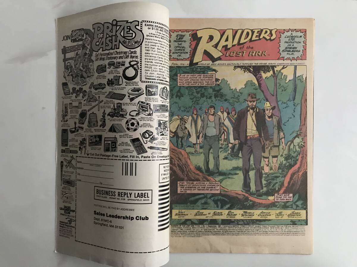 Raiders of the Lost Ark レイダース/スピルバーグ/ルーカス (マーベル コミックス) Marvel Comics 1981年 英語版 #1の画像4