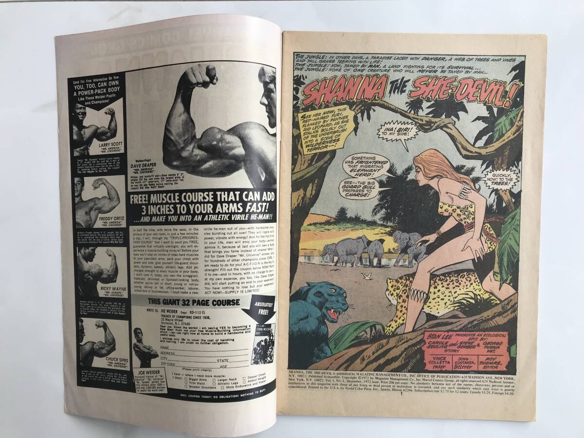 シャナ シーデビル [Shanna the She-Devil] (マーベル コミックス) Marvel Comics 1972年 英語版 #1_画像2