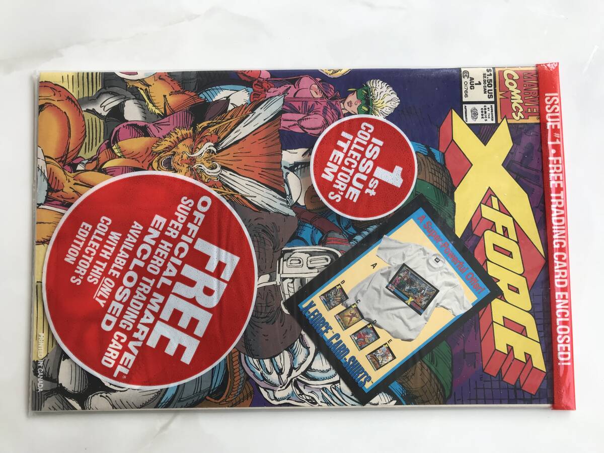 X-Force X- сила (X-MEN) X men with trading card (ma- bell комиксы ) Marvel Comics 1991 год английская версия #1
