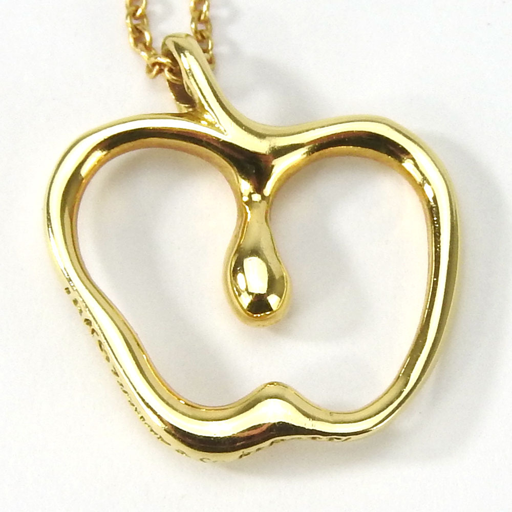  used Tiffany necklace Apple K18YG approximately 3.4g Gold L sa* Pele ti jewelry small articles lady's woman 
