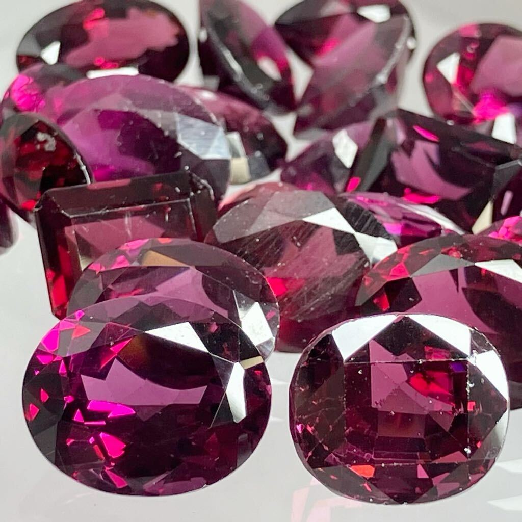 ［天然ガーネットおまとめ100ct］M ルース 裸石 宝石 ジュエリー jewelry garnet 柘榴石 DA0 ②の画像1