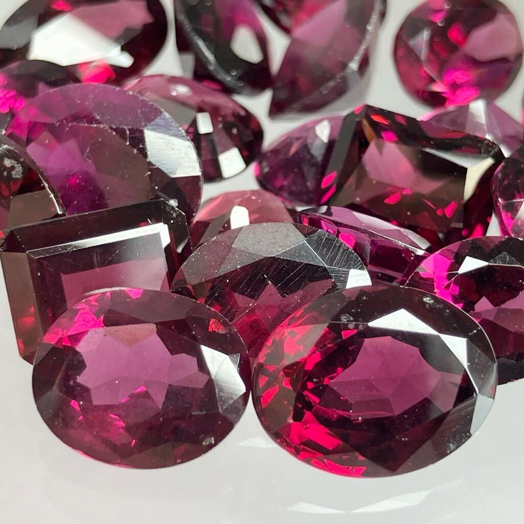 ［天然ガーネットおまとめ100ct］M ルース 裸石 宝石 ジュエリー jewelry garnet 柘榴石 DA0 ②の画像2