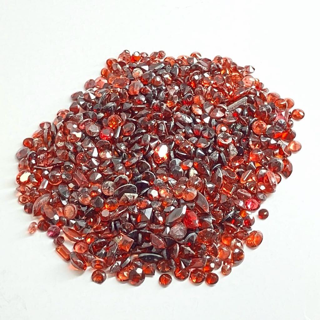 大量!!［赤系色石おまとめ100ct］M ルース 裸石 宝石 ジュエリー jewelry garnet 柘榴石 EA5の画像3