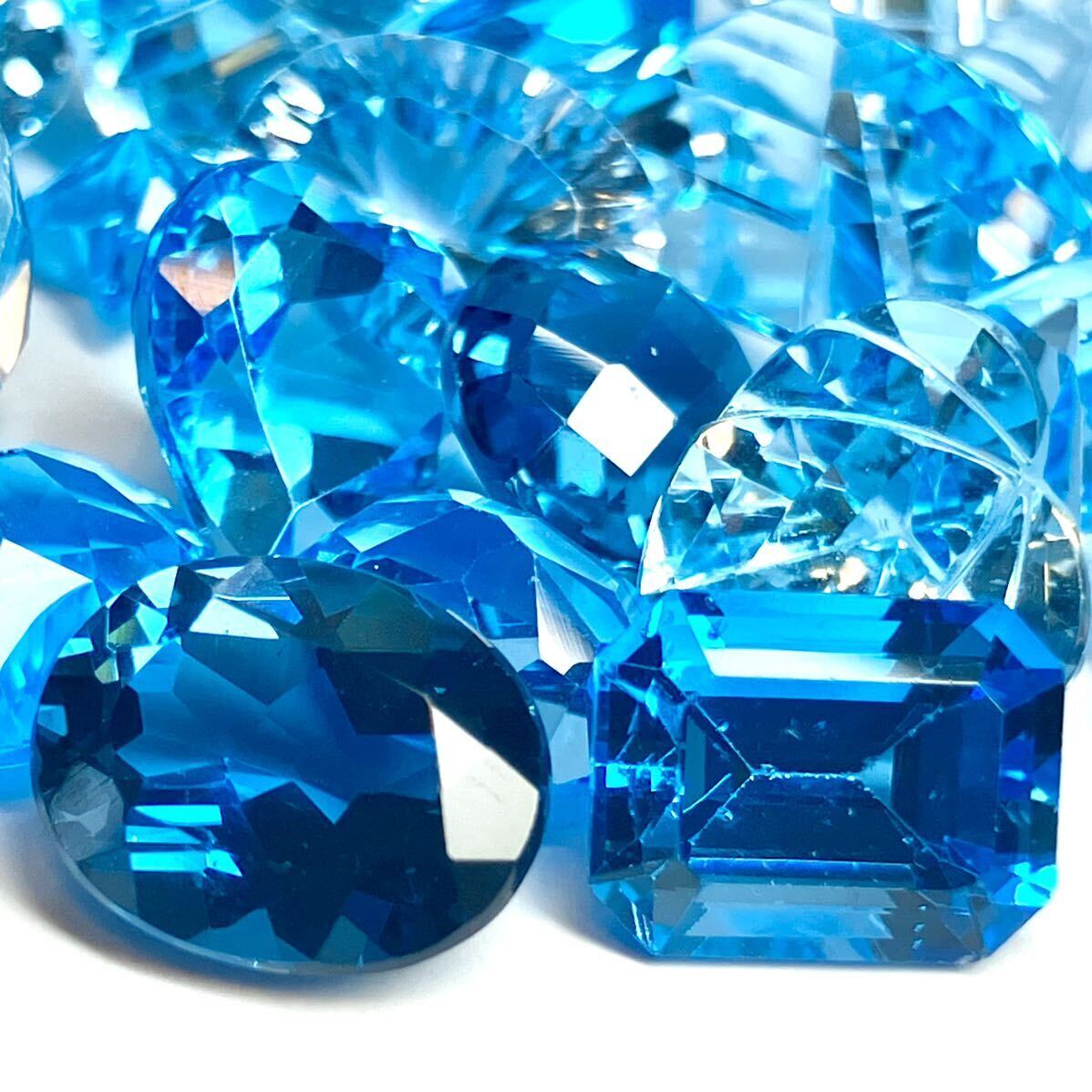 ★天然ブルートパーズおまとめ200ct★m ルース 裸石 ジュエリー ブルートパーズ jewelry blue topaz_画像1