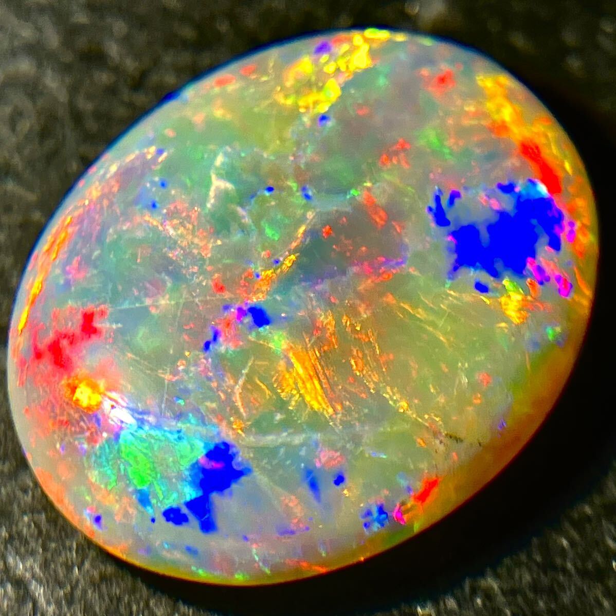 遊色効果抜群!!［天然オパール3.130ct］M 13.3×10.7mm ルース 裸石 opal 宝石 ジュエリー jewerly テDG0_画像3