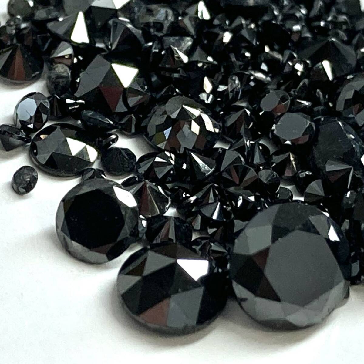 ［天然ブラックダイヤモンドおまとめ］M 10ct 裸石 宝石 diamond jewelry ジュエリー black ③の画像2