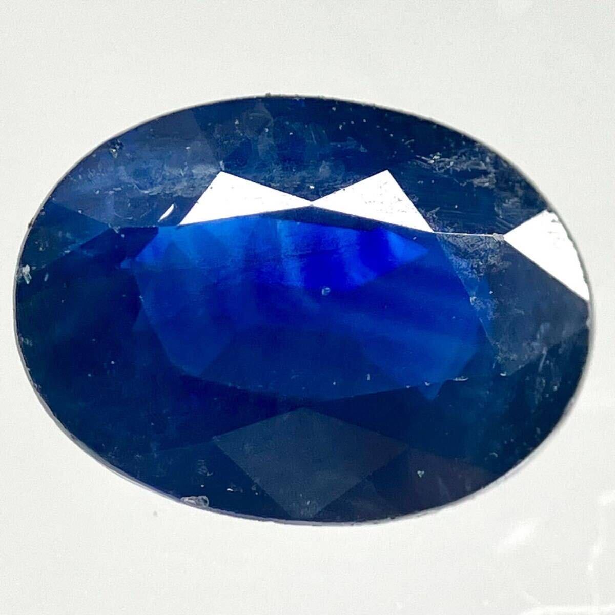 ★天然サファイア0.819ct★m 約6.9×5.0mmソーティング付 ルース 裸石 宝石 ジュエリーjewerly sapphire コランダム corundum _画像1