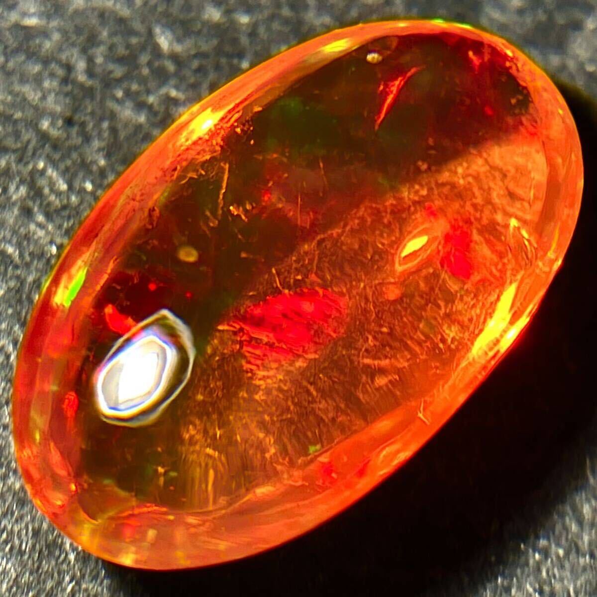 遊色効果!!［天然ファイアオパール2.277ct］M 12.8×7.4mm ルース 裸石 fire opal 宝石 ジュエリー jewerly テDG0_画像7