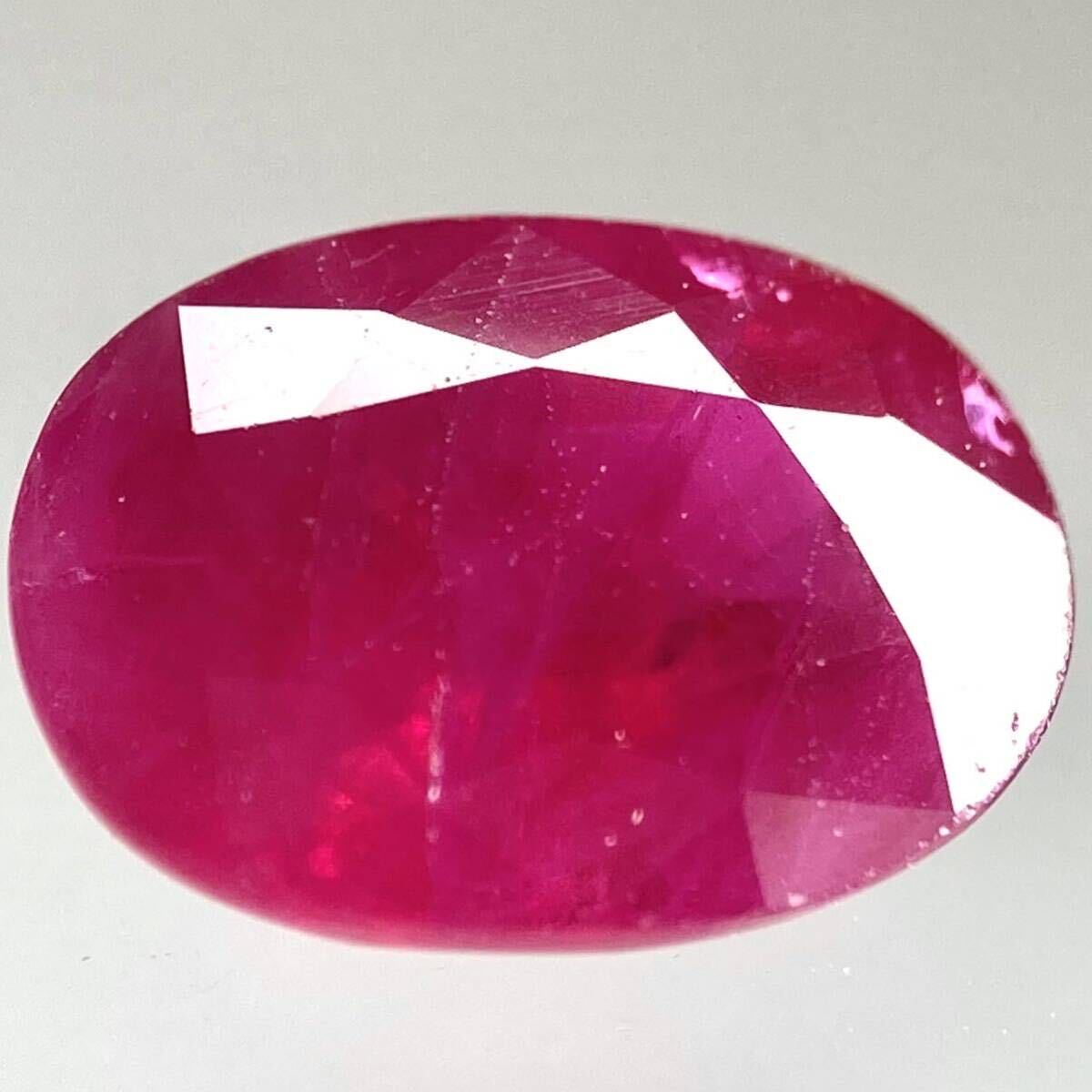 1ctUP!!［天然ルビー1.037ct］M 約7.0×5.0mmソーティング付 ルース 裸石 宝石 ジュエリー corundum コランダム ruby 紅玉 ◎_画像1