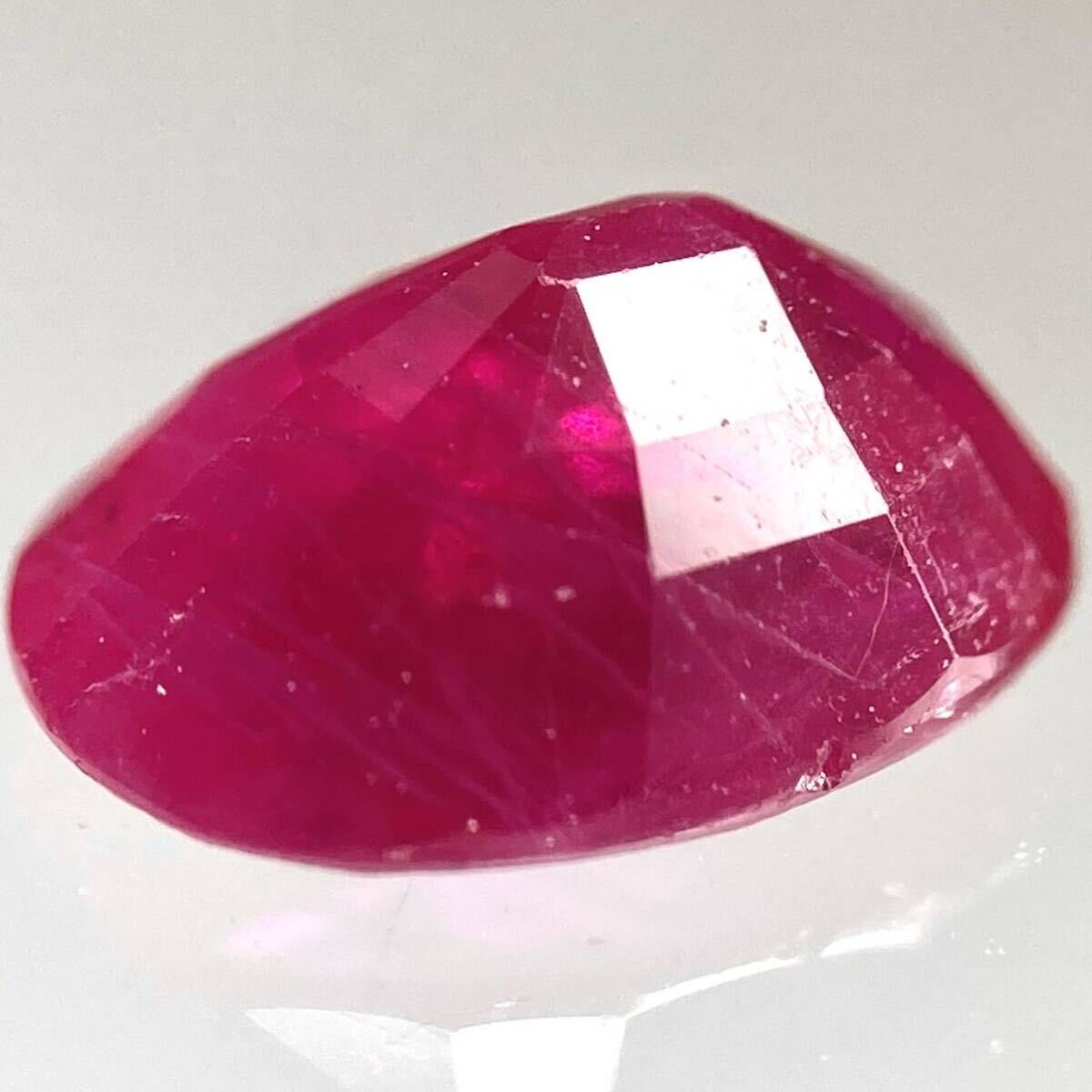 1ctUP!!［天然ルビー1.037ct］M 約7.0×5.0mmソーティング付 ルース 裸石 宝石 ジュエリー corundum コランダム ruby 紅玉 ◎_画像2