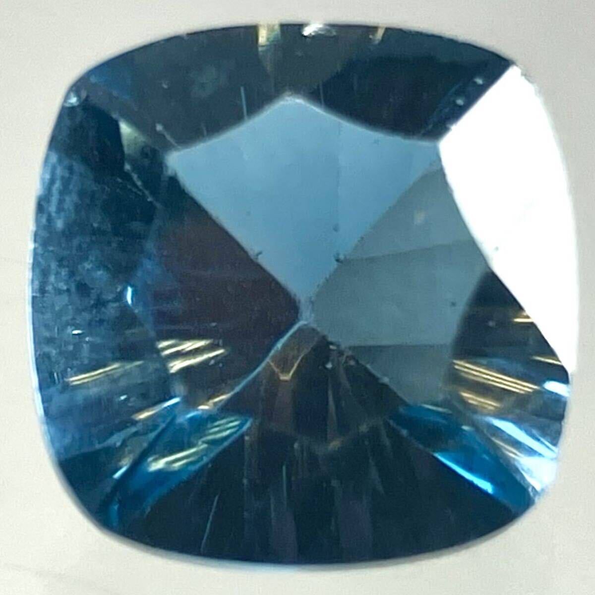 ★天然ブルートパーズ6.91ct★m 約11.0×11.0ルース 裸石 ジュエリー ブルートパーズ jewelry blue topaz_画像1