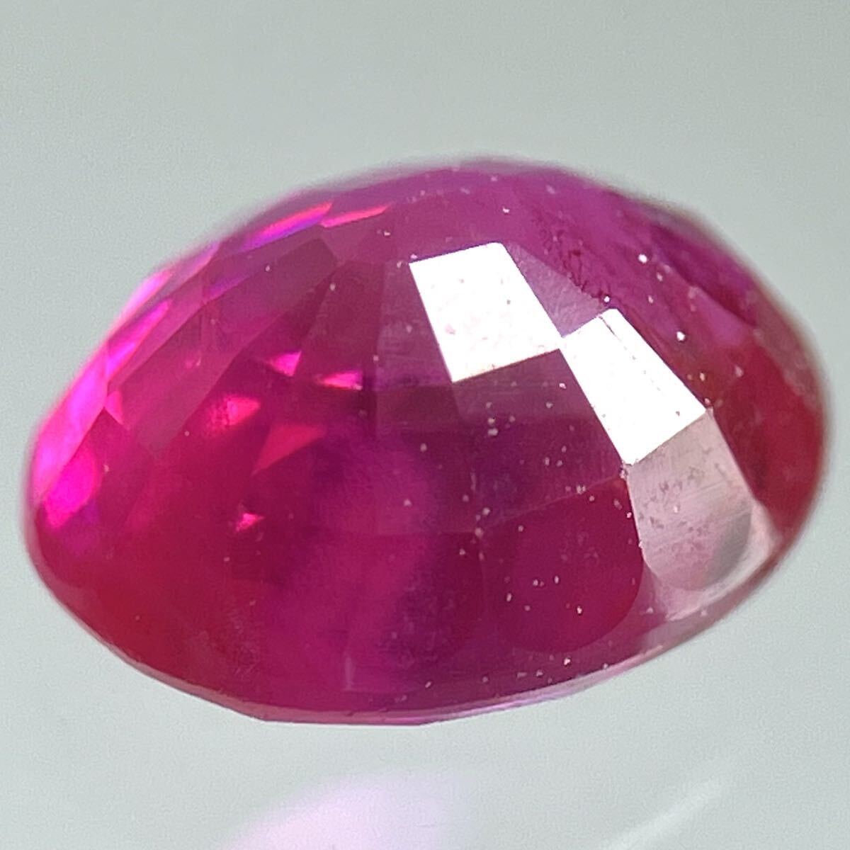 ［天然ルビー0.524ct］M 約4.7×4.0mmソーティング付 ルース 裸石 宝石 ジュエリー corundum コランダム ruby 紅玉 テDG0_画像2