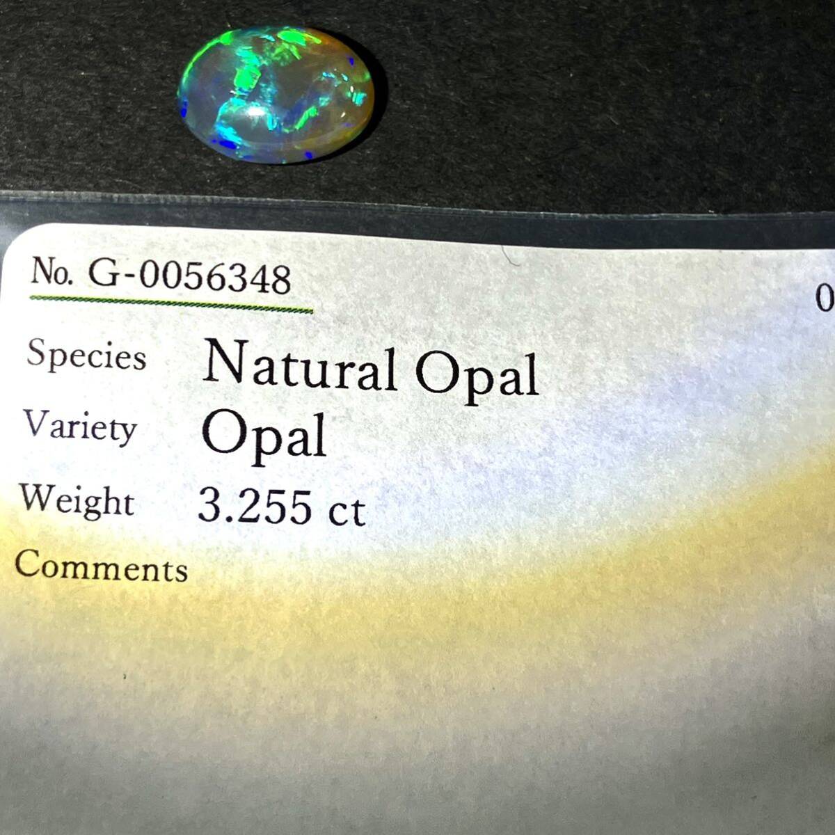 遊色効果!!［天然オパール3.255ct］M 12.1×9.1mm ルース 裸石 opal 宝石 ジュエリー jewerly テDG0_画像4