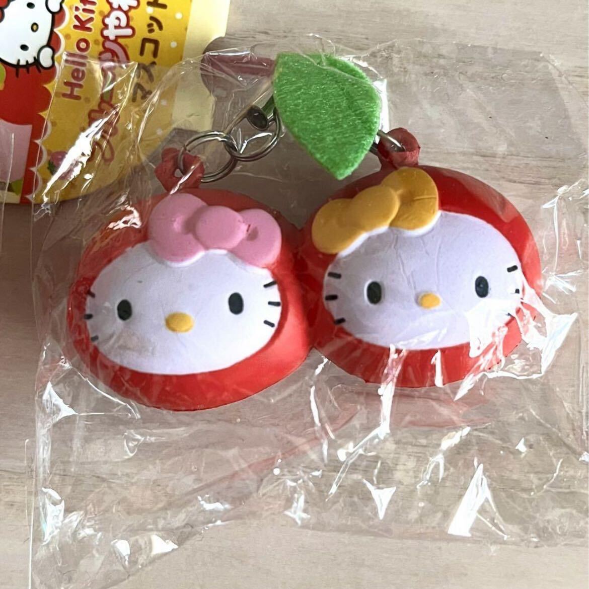 ■ 新品未開封 Hello Kitty フルーツやわらかマスコット チェリー 2個 ハローキティ 2007年 SANRIO サンリオ　■_画像2