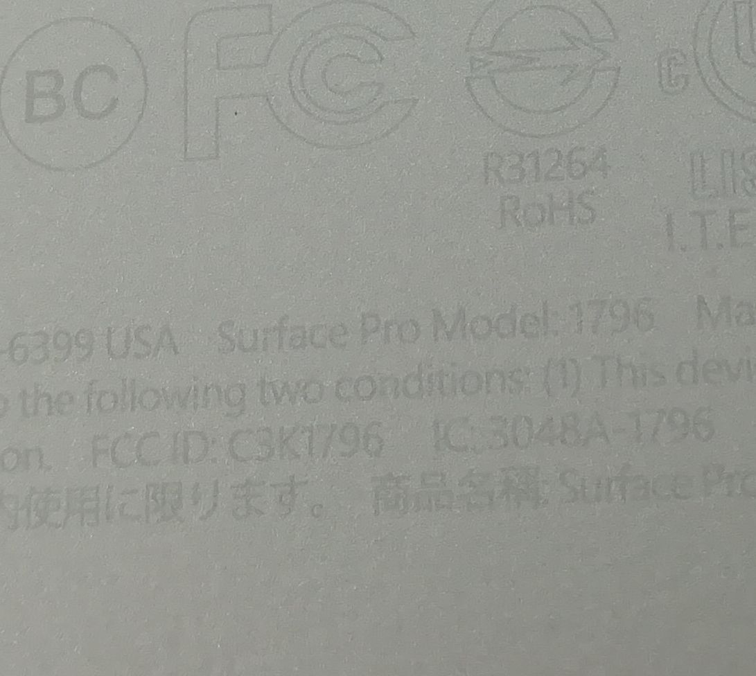 Microsoft Surface Pro 5 （1796） Core i7 7660U メモリ8GB 中古SSD M.2 PCIe256GB Windows 10 Pro 64bit 即納 返品保証付【H24050803】の画像7