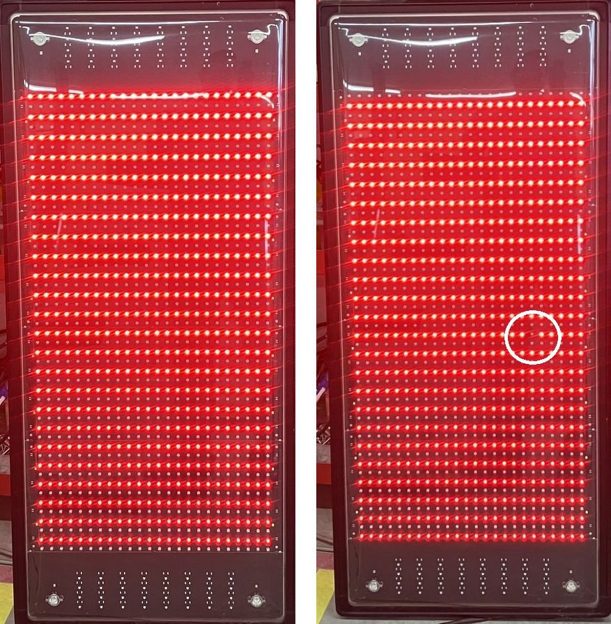 【通電確認OK】TOWA LED 両面 電光看板 NS-RM2115W エコバン シャインα スタンド・リモコンなし 一週間返品保証【H24051328】_画像3