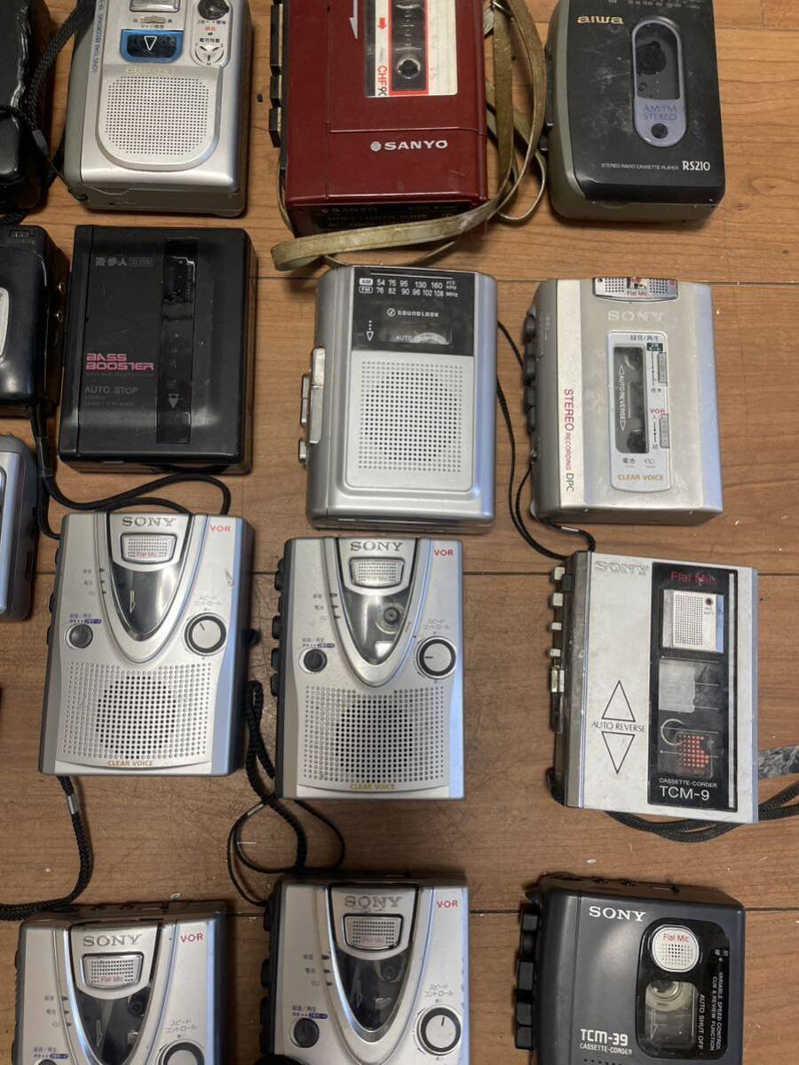  cassette player SONY AIWA SANYO 22 pcs together sell 
