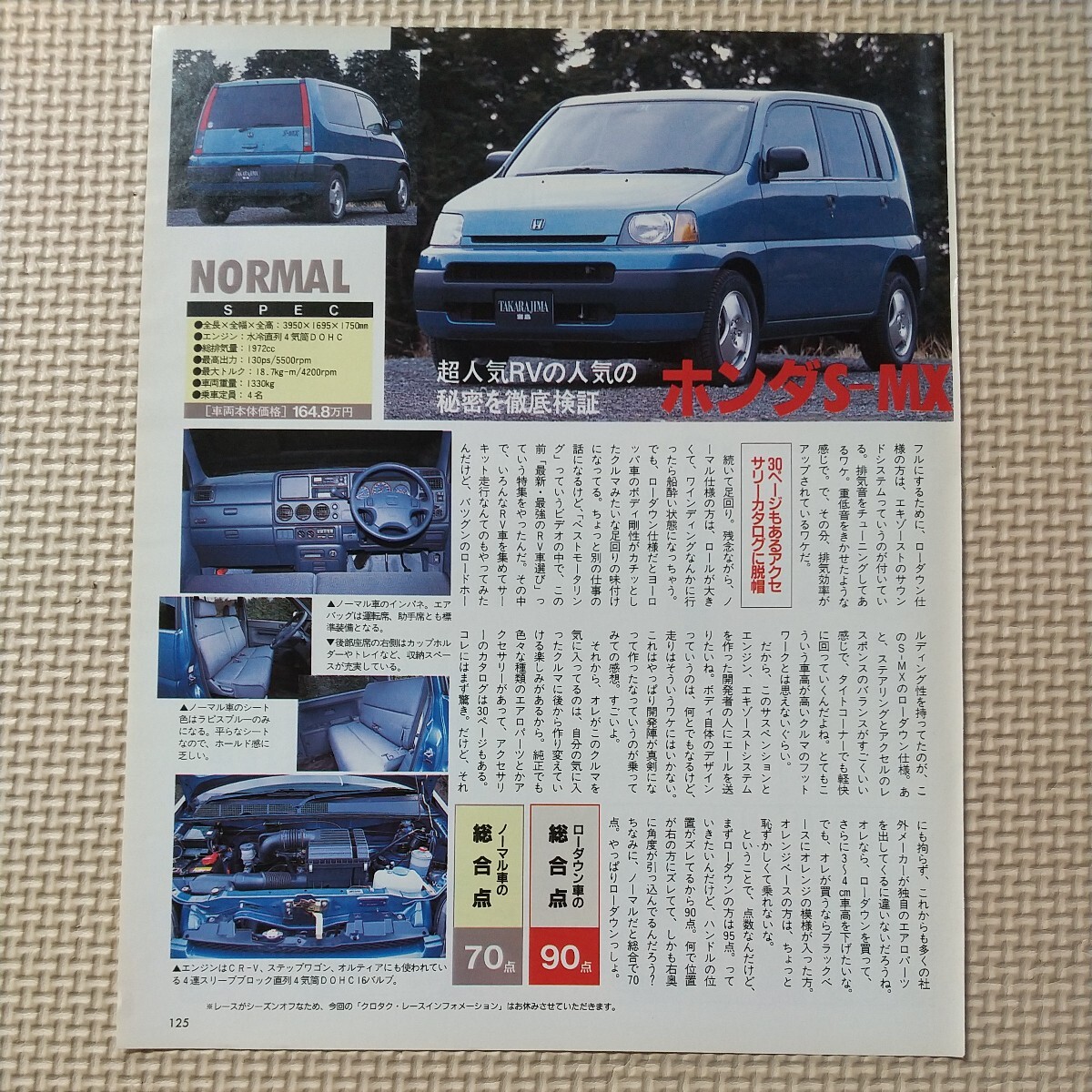  新車ブッタ斬り!! HONDA S-MX LOWDOWN & NORMAL ホンダ S-MX ローダウン & ノーマル 切り抜き　2ページ_画像9