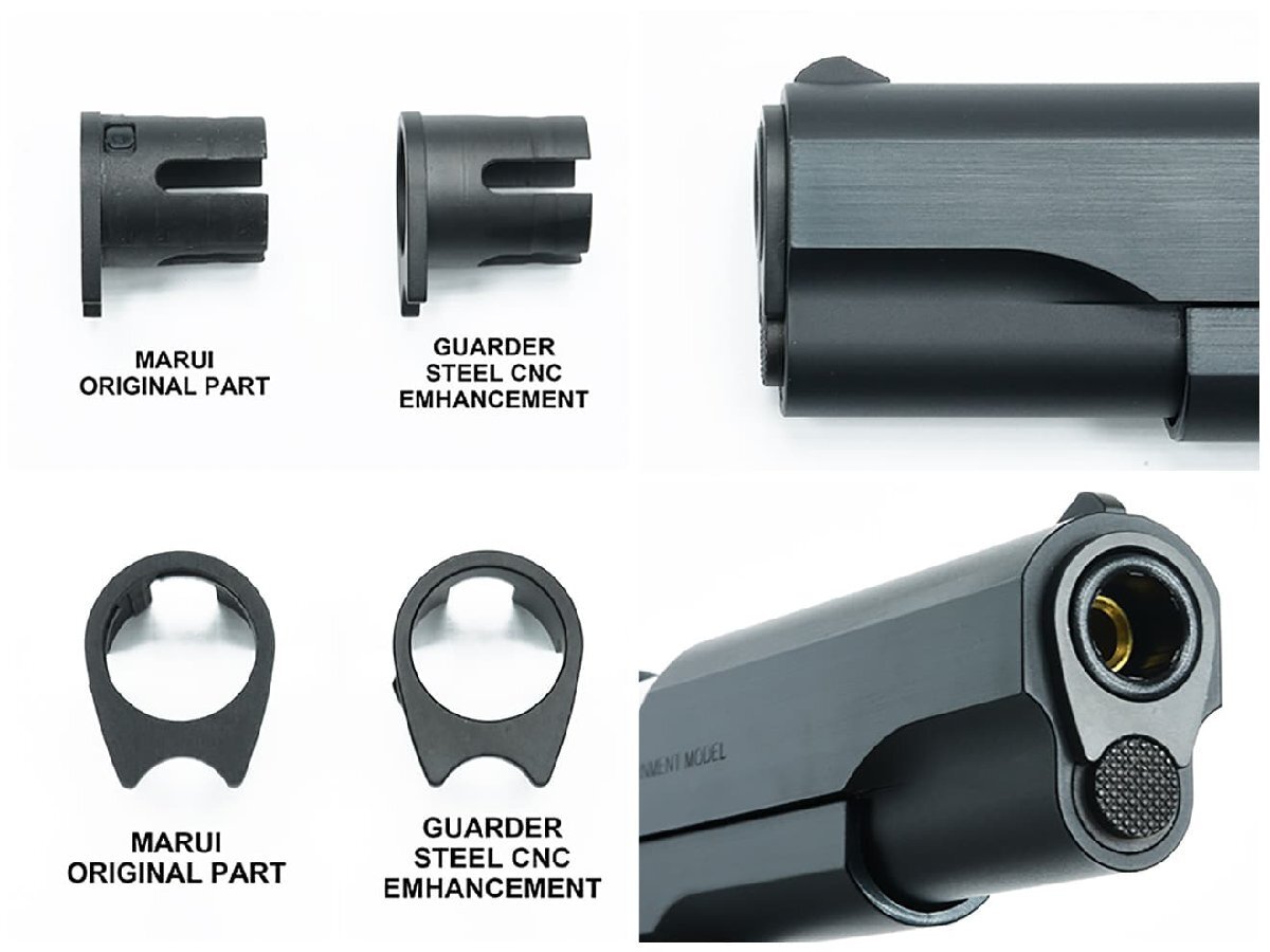 M1911-48(BK)　GUARDER スチールCNC バレルブッシング 東京マルイ GBB シリーズ70's_画像2