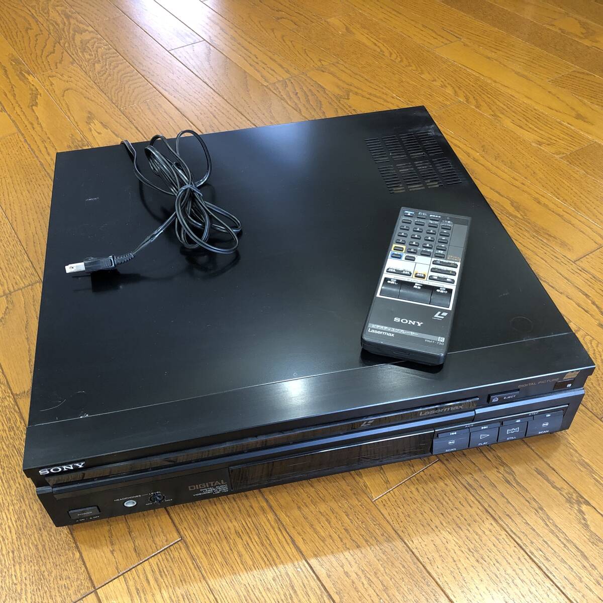 SONY laser disk player LDP-730 remote control attaching reproduction is possible tray opening and closing . with defect 